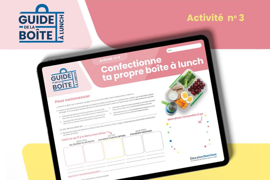 Confectionne ton propre dîner activité 