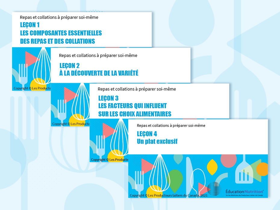 Repas et collations à prépararer soi-même jeux de diapositives 